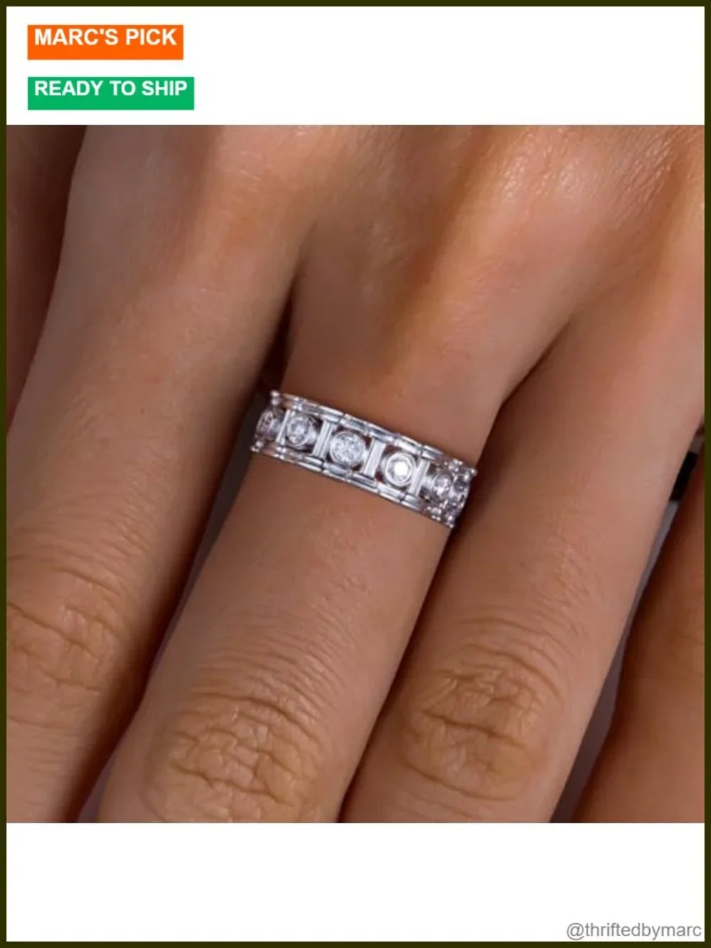 Moissanite Wedding Band D Color VVS1 925 Sterling Silver Eternity Ring Bezel Set